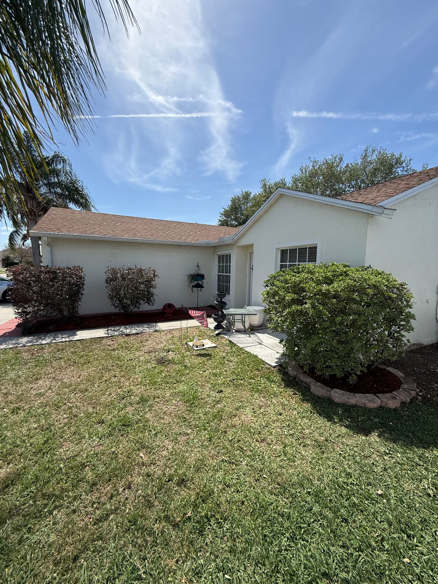 Front hedge & shrub trim — after CutLine Lawn Care