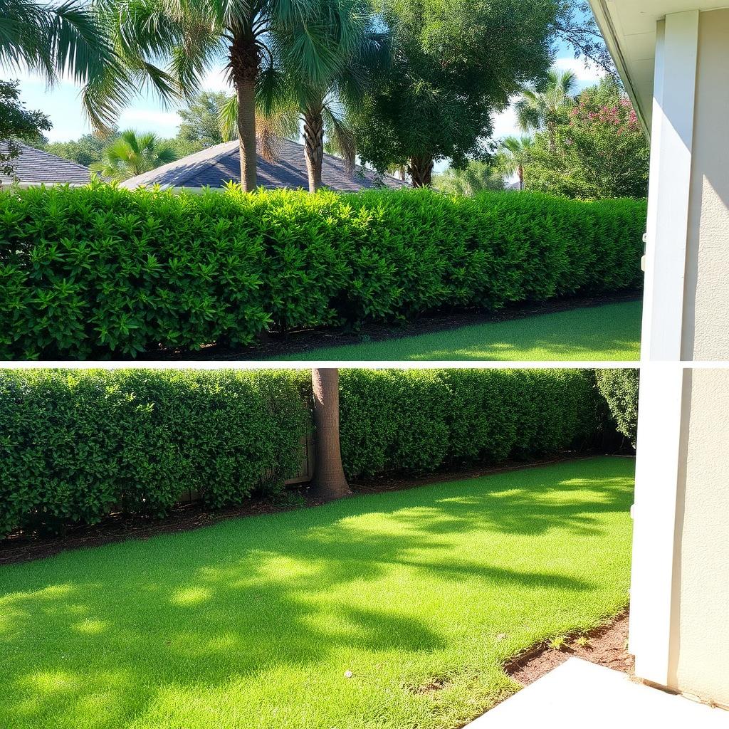 Backyard after a full property cleanup in Brevard County